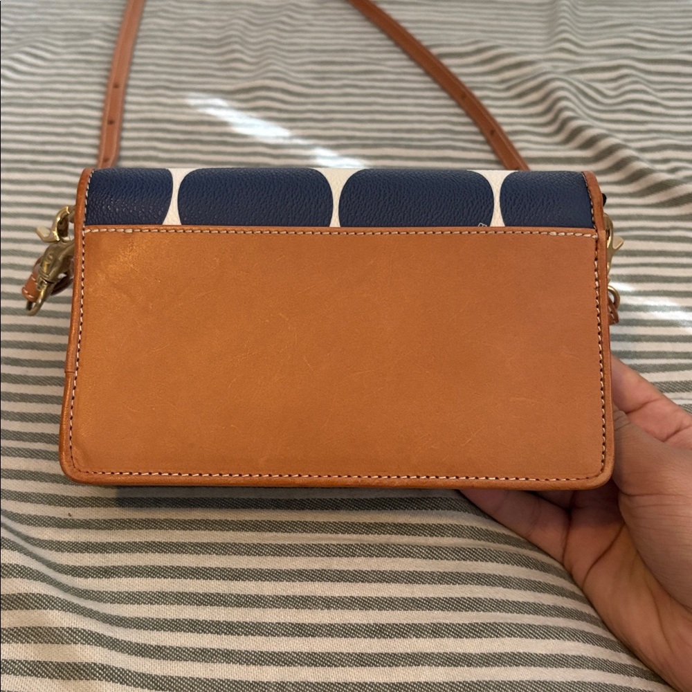 brahmin blue and white polka dotted purse! - Picture 5 of 5